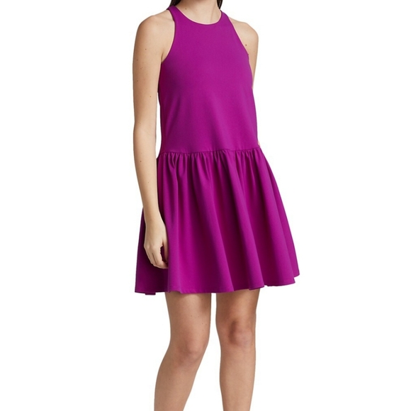 Susana Monaco Racer A-Line Gathered Dress In Black Women's Size Small NWT - Picture 5 of 11